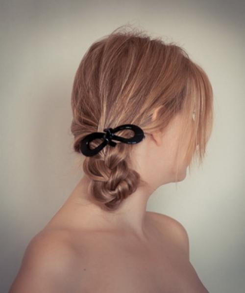Заколки для коротких волос. Идеи с заколками «автомат» 11 Заколки для коротких волос. Идеи с заколками «автомат» 11