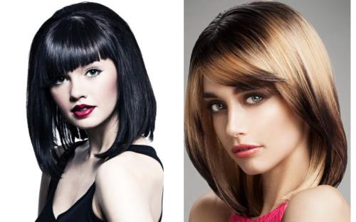 Челка на средние волосы. Как выбрать челку на средние волосы? 03