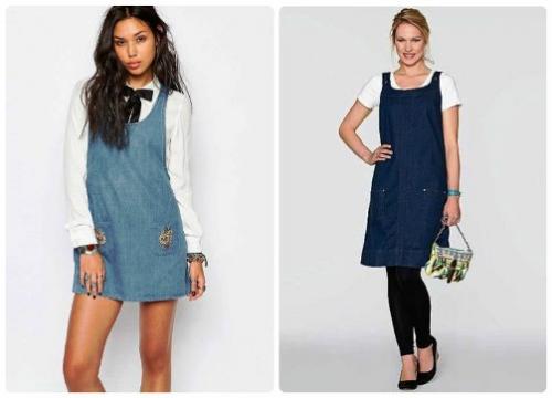 С чем носить джинсовое платье осенью. С чем носить джинсовые платья осенью: 4 стильных и теплых наряда 22