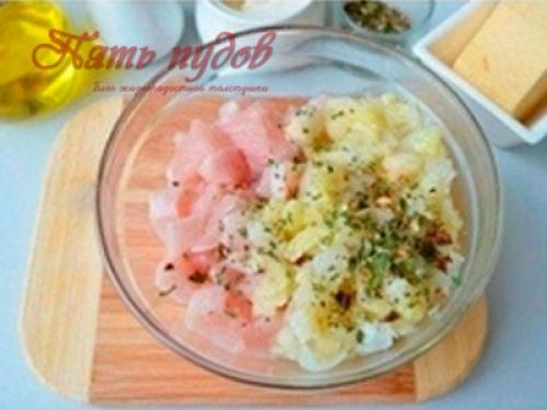 Лодочки из кабачков с курицей диетические. 