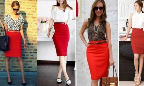 Образ черная юбка красная блузка. С чем можно носить красную юбку, правила сочетания моделей и выбор образа