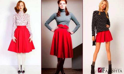 Образ черная юбка красная блузка. С чем можно носить красную юбку, правила сочетания моделей и выбор образа