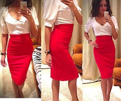 Образ черная юбка красная блузка. С чем можно носить красную юбку, правила сочетания моделей и выбор образа