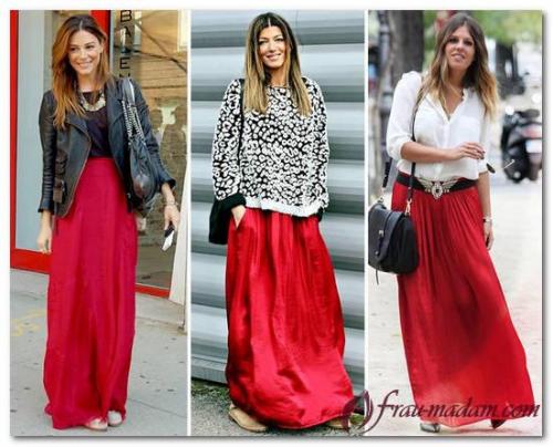 Образ черная юбка красная блузка. С чем можно носить красную юбку, правила сочетания моделей и выбор образа