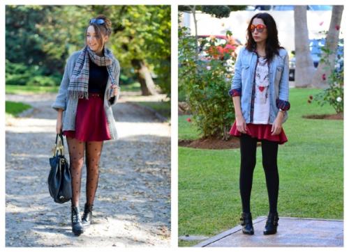 С чем носить красную юбку зимой. С чем носить юбку красного цвета? 30 фото-идей