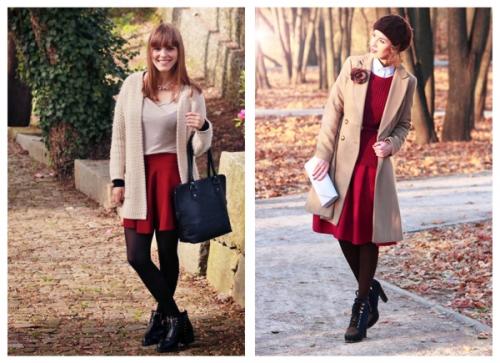 С чем носить красную юбку зимой. С чем носить юбку красного цвета? 30 фото-идей