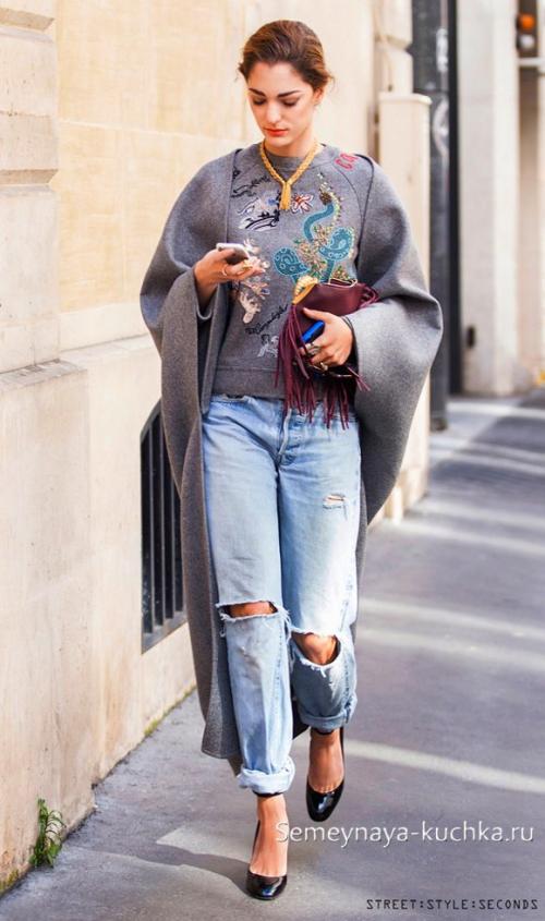 С чем носить удлиненное пальто. ДЛИННОЕ пальто — 55 фото-советов с чем носить.