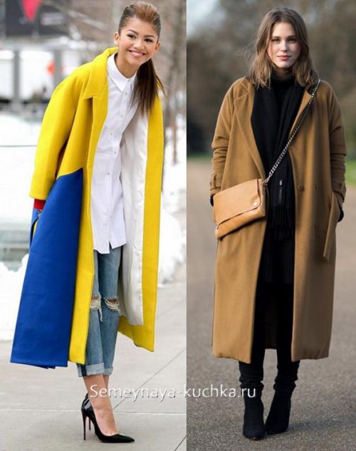 С чем носить удлиненное пальто. ДЛИННОЕ пальто — 55 фото-советов с чем носить.