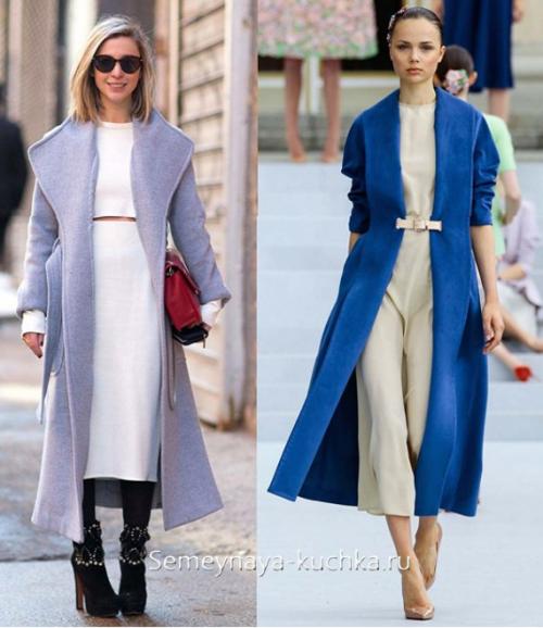 С чем носить удлиненное пальто. ДЛИННОЕ пальто — 55 фото-советов с чем носить.