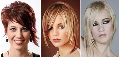 Стрижки многослойные на короткие волосы вид сзади. Каскад на короткие женские волосы