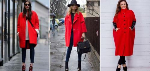 С чем носить красное пальто 2020. Какой фасон выбрать