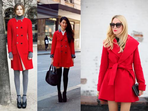 С чем носить красное пальто 2020. Какой фасон выбрать