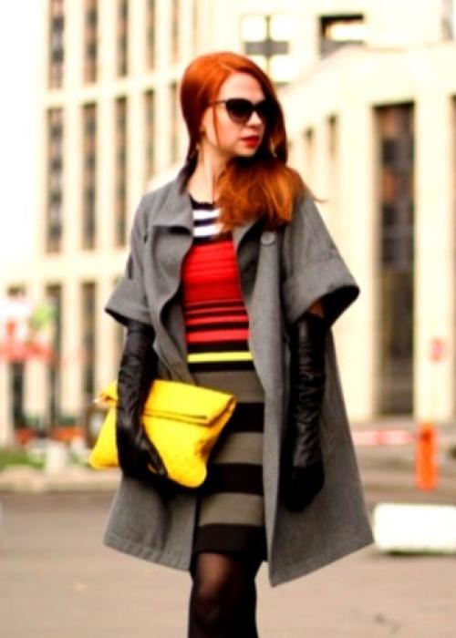 С чем носить пальто с рукавом .  Как носить пальто с рукавом 3/4 18