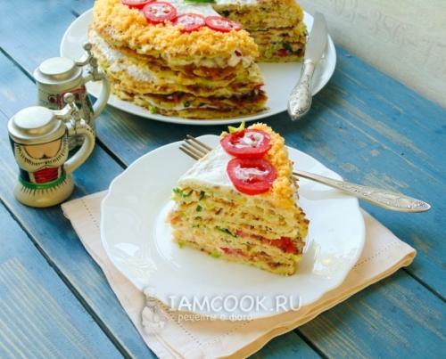 Рецепт приготовления овощного торта из кабачков. Торт из кабачков