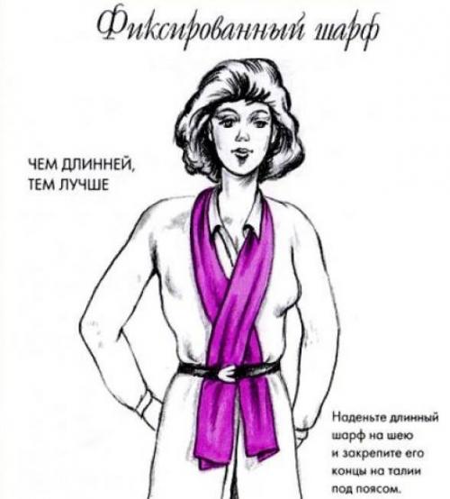 Как завязать шарф на шее. Способы завязать шарф, схемы и фото
