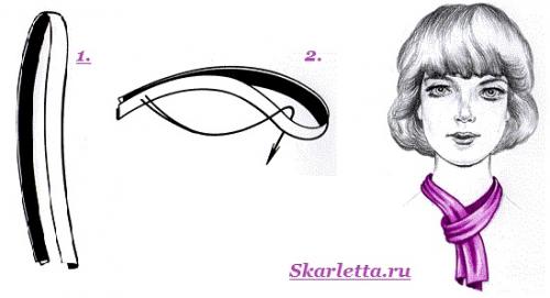 Как завязать шарф на шее. Способы завязать шарф, схемы и фото