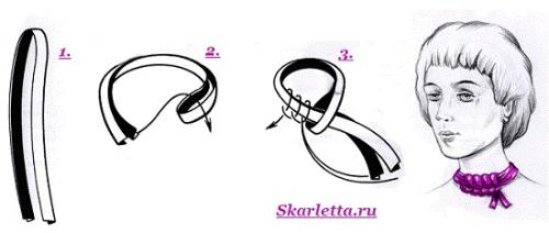 Как завязать шарф на шее. Способы завязать шарф, схемы и фото