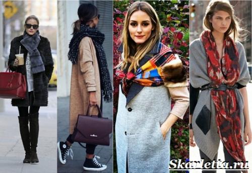 Как завязать шарф на шее. Способы завязать шарф, схемы и фото