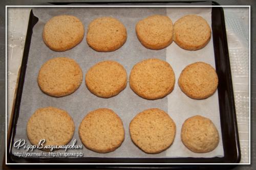 Банановое печенье. Банановое песочное печенье.