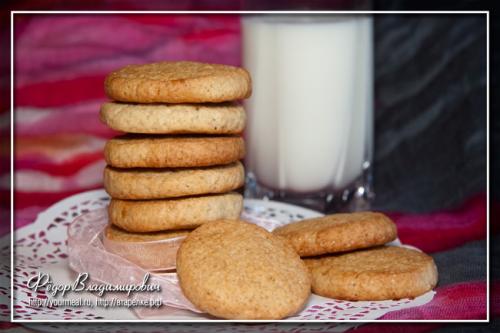 Банановое печенье. Банановое песочное печенье.