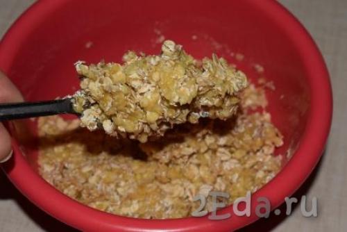 Постное овсяное печенье с бананом.