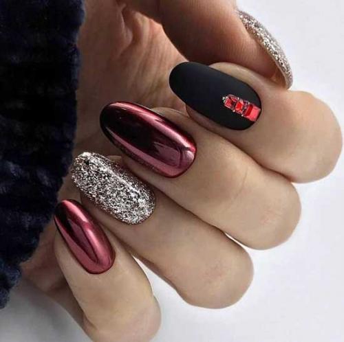 Маникюр с жемчужной втиркой 2019. Новинки маникюра с втиркой 2019-2020: топовые идеи на фото