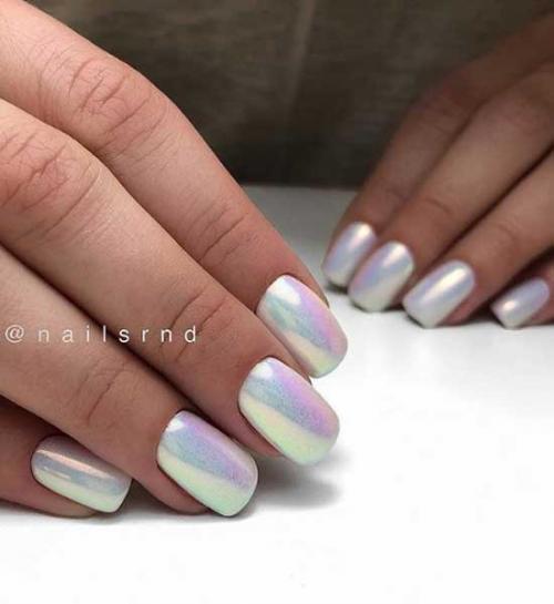 Маникюр с жемчужной втиркой 2019. Новинки маникюра с втиркой 2019-2020: топовые идеи на фото