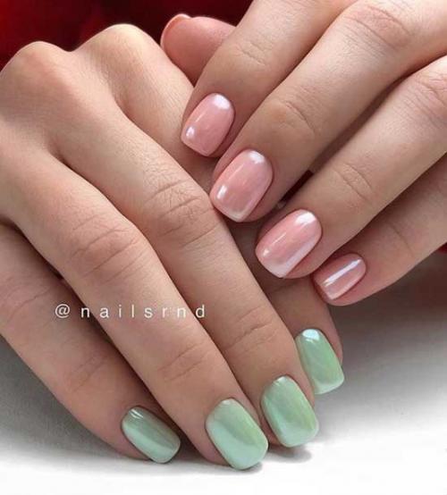 Маникюр с жемчужной втиркой 2019. Новинки маникюра с втиркой 2019-2020: топовые идеи на фото