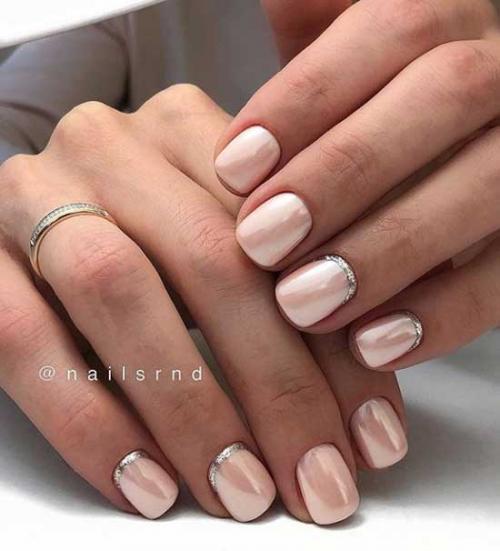 Маникюр с жемчужной втиркой 2019. Новинки маникюра с втиркой 2019-2020: топовые идеи на фото