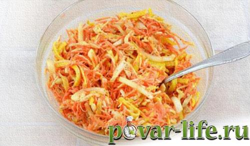 Салат с омлетным блином. Салат с курицей и омлетными блинчиками