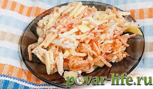 Салат с омлетным блином. Салат с курицей и омлетными блинчиками