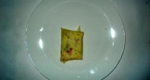 Лаваш с творогом в микроволновке. 