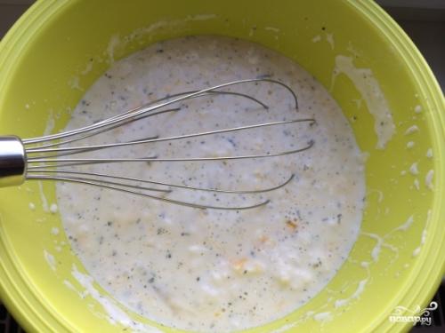 Куриные маффины с овощами и сыром. Способ приготовления: