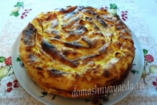 "Улитка" из лаваша с творогом