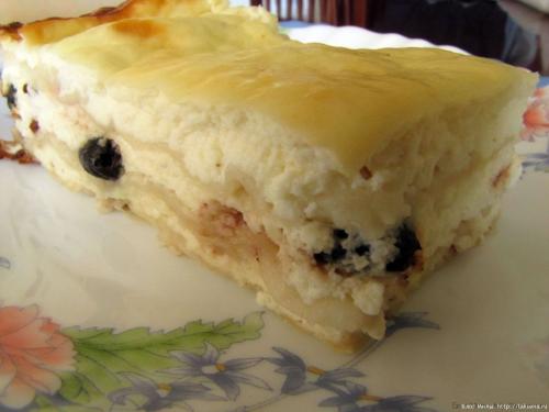 Лазанья из лаваша с творогом и зеленью. 