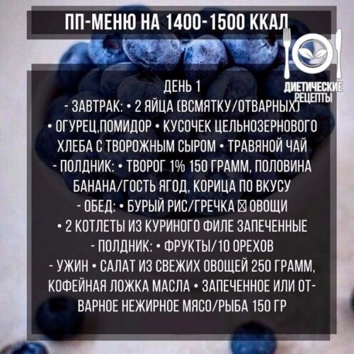 Бюджетное меню пп на 1400 ккал в день на неделю простое меню. Правильное питание на 3 дня (ПП): пример меню на 1400-1500 ккал