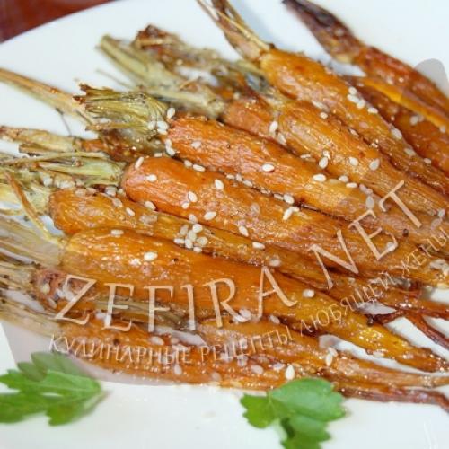 Запеченная морковь с медом. Печеная в духовке морковь с медом и имбирем