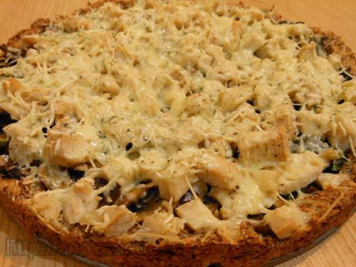 Диетический пирог с курицей и грибами