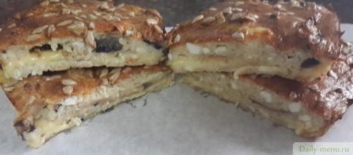 Пирог с грибами Диетический рецепт. Диетический пирог с сыром и грибами