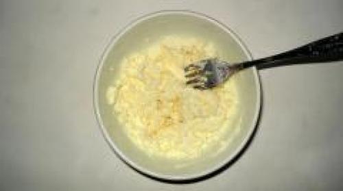 Лаваш с творогом в микроволновке. 