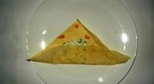 Лаваш с творогом в микроволновке. 