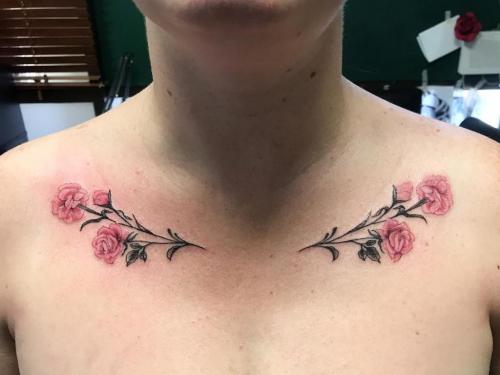 Тату на ключицах. Тату на ключице – значение