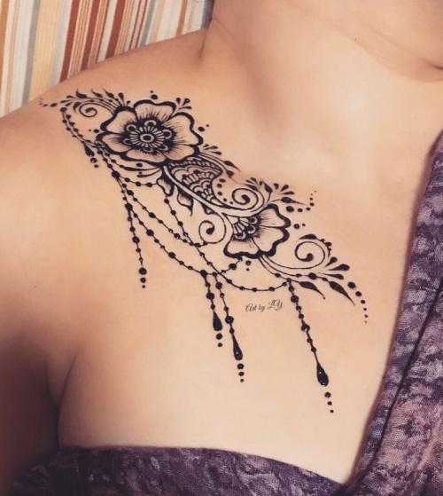 Тату на ключицах. Тату на ключице – значение