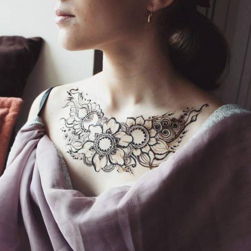 Тату на ключицах. Тату на ключице – значение