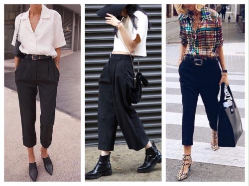 С чем носить укороченные белые брюки. Образы