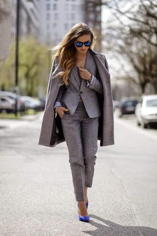 С чем носить серое пальто. Серое пальто с чем носить уличная мода
