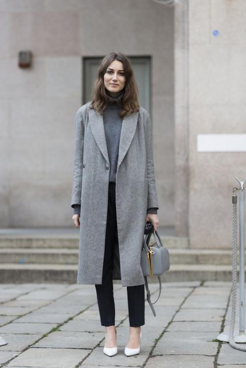 С чем носить серое пальто. Серое пальто с чем носить уличная мода