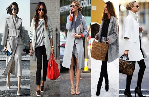 С чем носить серое пальто. Серое пальто с чем носить уличная мода