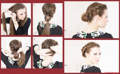 Вечерняя прическа самой себе. Прически с косами