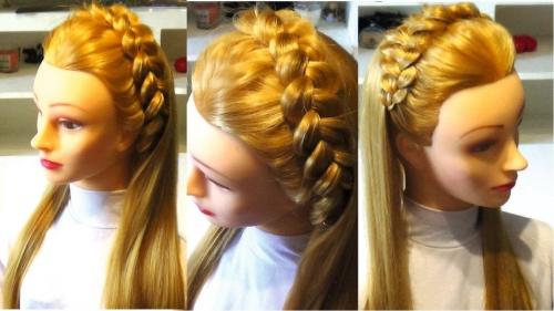 Вечерняя прическа самой себе. Прически с косами